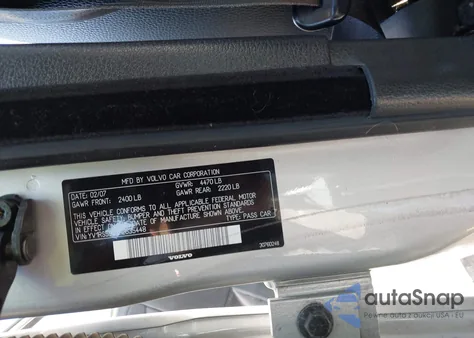 2007 Volvo S60 2.5T from USA, damaged, VIN YV1RS592172635448